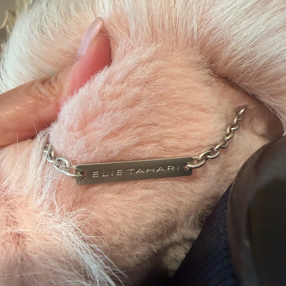 Elie Tahari Pink Jacket with Faux Fur Collar - Picture 4 of 5